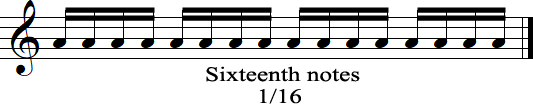 Sixteenth notes