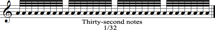 Thirty second notes