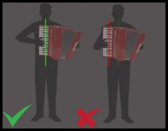 How to hold the accordion - Sitting & standing position