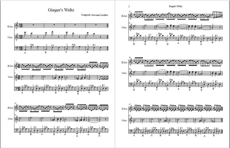 Ginger's Waltz sheet music