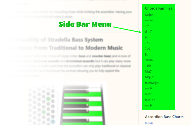 Sidebar menu image